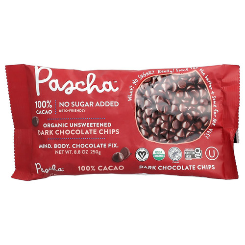 Organic dark chocolate chips - dark,
